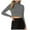 Gray, variant on Flash Picks Juebong Winter Women's Turtleneck Long Sleeve Cropped Top Sweater Knit Girls Fashion Solid Color Slim Fit Top
