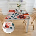 thumbnail image 2 of WYYP Flower Jacquard with Elastic Edge Square Tablecloth white, 2 of 7