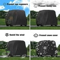 thumbnail image 3 of Transemion Housse de Voiturette de Golf Durable et Imperméable Offre une Protection Fiable Multifonctionnelle Robuste Noire 285*122*168cm, 3 of 6
