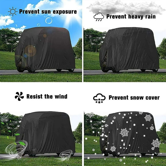 Baohd Reliable Protection For Golf Cart Made Durable Oxford Fabric Wear Resistant And Durable Heavy Duty Black 275*122*168 cm
