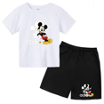 thumbnail image 3 of Conjunto de 2 piezas de camiseta y pantalones cortos de marca Disney de manga corta de verano para niños y niñas, conjuntos de moda para bebés de 2 a 12 años, 3 of 5