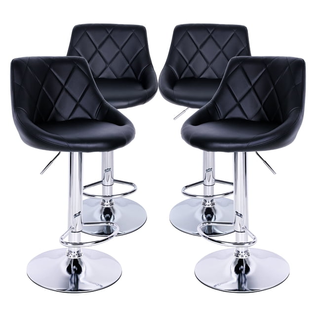 Set de 4 Sillas de Bar Gaon Home Taburetes Giratorios altura ajustable GN-BS03