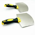 thumbnail image 2 of Stainless Steel Curved Ash Shovel Fan-Shaped Scraping Trowel Shovel Ash Support Board Putty Knife Wall Shovel4 * Curved ash shovel, 2 of 8