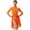 Orange, variant on Women's Shiny Rhinestone Lyrical Dance Dress Long Sleeve Flowy Tulle Skirt Leotard Dancewear Orange S