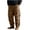 Brown, variant on Mens Cotton Cargo Pants Baggy Vintage Drawstring Waist Multi Pocket Outdoor Hiking Trousers Brown 2XL