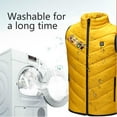 thumbnail image 4 of Odeerbi Kids Boys Girls Christmas Lightweight Heated Vest Winter Thermal Heated Jackets Kids Plus Size USB Intelligent Constant Temperature 2 Areas Heated Coat Kids Clothes Yellow without Power Bank, 4 of 6