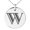 Silver, variant on Stainless Steel Letter W Initial Metro Retro Monogram Engraved Small Medallion Circle Charm Pendant Necklace