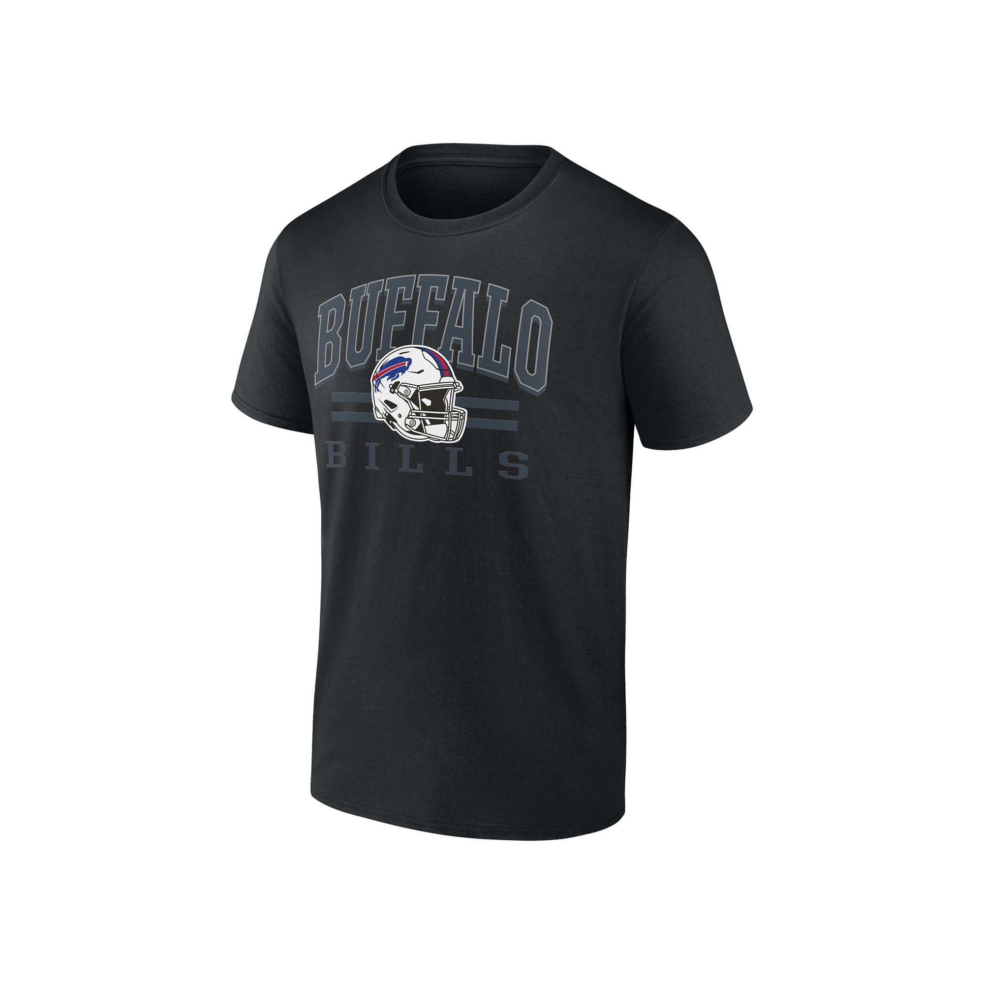 NFL Buffalo Bills Mens Black Color Cotton Short Sleeve Helmet Graphic T-Shirt