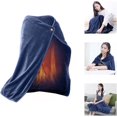 thumbnail image 4 of USB Rechargeable Heated Plush Shawl Pad Warming Electric Blanket (grey), 4 of 5