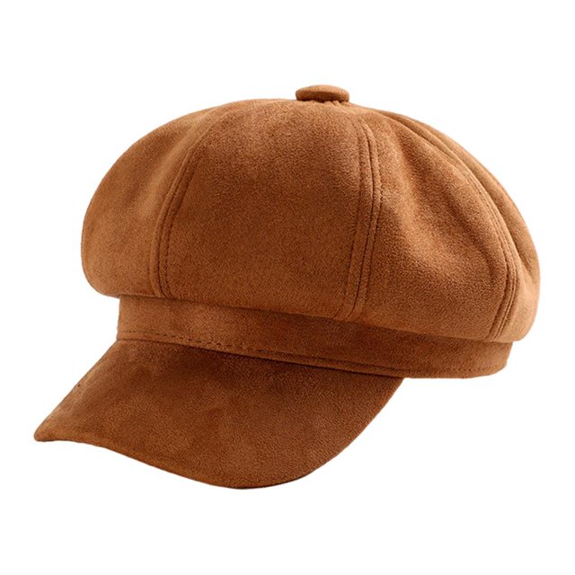 Sombrero de mujer Mujeres cálidas s sólidas sombrero de vendedor de periódicos sombrero de gorra de con Magideal Sombrero de mujer