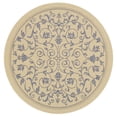 thumbnail image 2 of Safavieh Courtyard Nanda Botanical Indoor/Outdoor Area Rug, Natural/Blue, 6'7" x 6'7" Round, 2 of 8