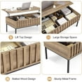 thumbnail image 4 of Bingirl Coffee Table with Lifting Top,43'' Rustic Wooden Coffee Table with Storage- Center Table for Living Room, Center Table for Living Room or Office, 4 of 7
