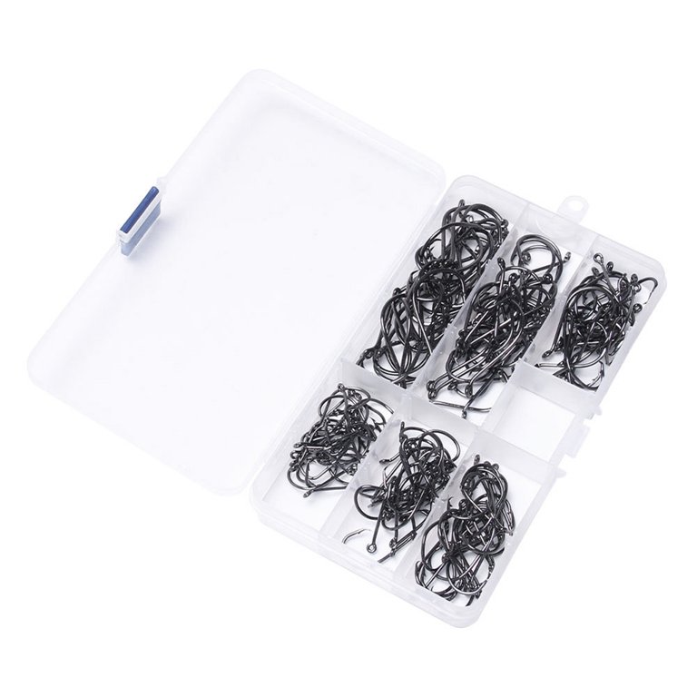 160Pcs Offset Sport Circle Hooks Octopus Fishing Hook High Carbon Steel  Hook Set