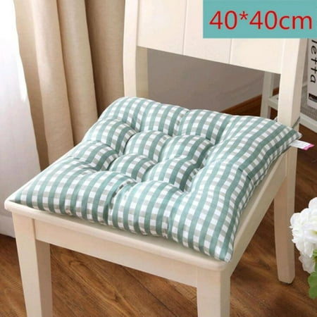 

15.8*15.8 Chair Plaid Cushion Pad Rustic Grinding Fabric Lattice Thick Fluffy Soft Tatami Cushion Mat for Dinner Chair Office Seat Buttocks Cushion