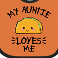 thumbnail image 4 of Inktastic My Auntie Loves Me with Taco Illustration Boys or Girls Baby Bib, 4 of 4