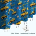 thumbnail image 6 of Cartoon Construction Vehicles Barriers Blue Pattern Shower Curtain 36"x72" ,Bathroom Decorative Shower Curtains Set with 12 Hooks,Modern Waterproof Washable Shower Curtain, 6 of 6