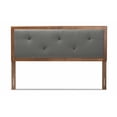 thumbnail image 3 of Bowery Hill Upholstered Walnut Brown Headboard Button Tufted King Size 78.1" Unassembled, 3 of 9