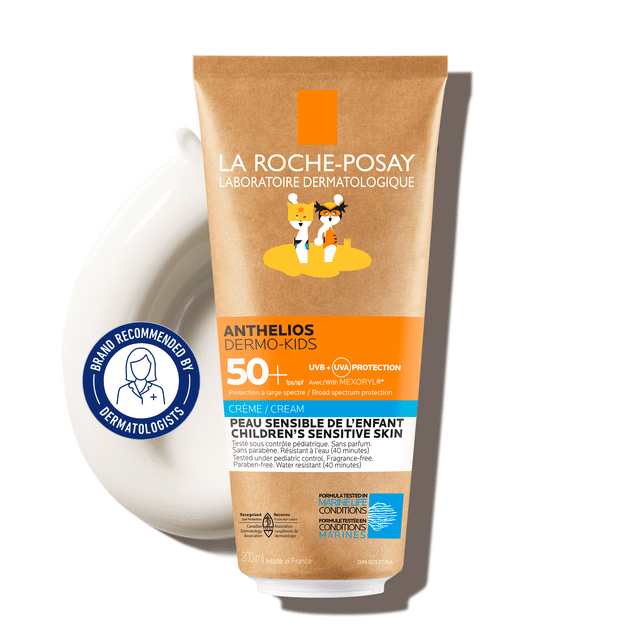 La Roche-Posay Anthelios Dermo-Kids Sunscreen SPF 50+, Water-Resistant Lotion for Children, 200mL