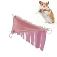 thumbnail image 4 of Pet Hammock Tent, Lace Multifunction Comfortable Hamster Hideout With Tassels For  For Guinea Pig For Bunny Pink, 4 of 8