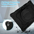 thumbnail image 4 of For iPad 9th 8th 7th Generation Case, Soft Silicone Drop Protection Rotating Kickstand with Shoulder Strap Pencil Holder Kids Friendly Lightweight Case for iPad 10.2" 2021/2020/2019, Black, 4 of 6