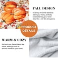 thumbnail image 5 of Fall Throw Blanket Pumpkin Leaves Plaid Flannel Blanket for Couch Bed Sofa, Soft Warm Autumn Blanket Fall Decor Cozy Home Atmosphere, 80"x60", 5 of 6