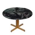 thumbnail image 3 of Orinice Octopus Ship Gothic Art Round Table Cover Stain Resistant Washable Indoor Outdoor Tablecloth Kitchen Dining Wedding Parties Elastic Edge 100% Polyester Fiber 46-50, 3 of 8
