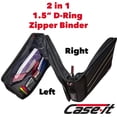 thumbnail image 5 of Case-it The Z Shape Zipper Binder - Two Binders in One - Double Sided 1.5 Inch D-Ring - Multiple Pockets - 500 Page Capacity - Comes with Shoulder Strap, Jet Black Z-176, 5 of 10