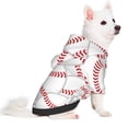 thumbnail image 2 of Honeii Baseballs Print Small Dog Hoodies Pet Hooded Sweatshirts Fall Winter Puppy Cat Sweaters Warm Clothes for Small Dogs Outfits Costume-Medium, 2 of 7