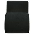 thumbnail image 3 of Ronea Boucle Upholstered Armless Curved Chair Charcoal, 3 of 10