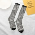 thumbnail image 5 of Balery Black White Stripes Printed Novelty Socks Men's Women's Crew Socks Sports Socks Knee High Socks Cotton Socks Quirky and Cool Socks, 5 of 9