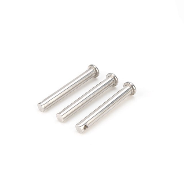 Pasadores de un solo orificio 8 mm x 40 mm Cabeza plana de acero galvanizado 10 piezas TUNC Sencillez