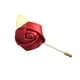 thumbnail image 5 of DIY 12 unids/lote novio Boutonniere boda seda rosa 3,5 cm flores accesorios graduación Pin Traje De Hombre decoración vino rojo, 5 of 5