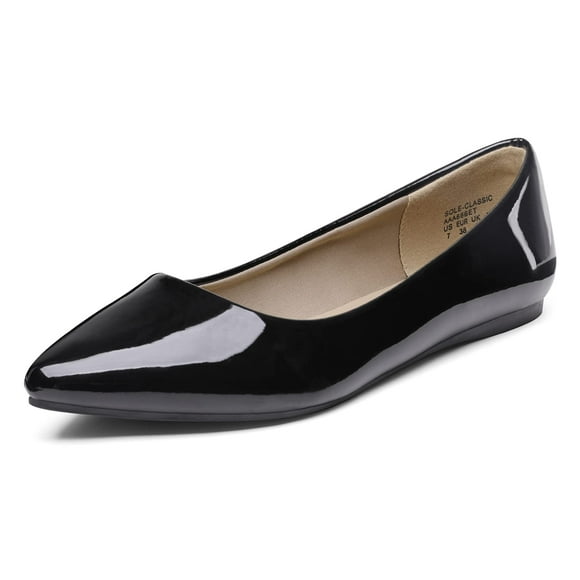 Zapatos DREAM PAIRS Flats de Ballet para Mujer con Punta en Negro
