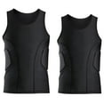 thumbnail image 1 of 2X Gilet de Protection des Côtes pour Hommes, Chemise de Compression Rembourrée, Gilet d'Entraînement avec 3 Coussinets pour Soccer Soccer Basketball L & TG, 1 of 8