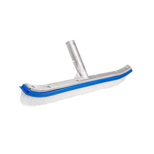 Cabezal de cepillo para piscina de 18 ", repuesto trasero de aluminio para fregar el suelo del baño, accesorios ligeros, extremos curvos versátiles Zulema Cepillo para piscina