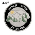 thumbnail image 2 of Wander Often! Colorado 3.5 Inch Iron Or Sew On Embroidered Fabric Badge Patch Seek Adventure, National Park Iconic Series, 2 of 2