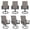 Brown, variant on ASJMR 5 Pieces Dining Set Outdoor Indoor with PE Rattan Wicker Umbrella Hole Patio Dining Table and Armrest Chairs, Navy