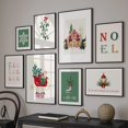 thumbnail image 2 of Juego de pared de galería de Navidad, carteles de invierno de trineo de Casa de coche rojo, arte de pared, impresiones en lienzo, imágenes, decoración del hogar de vacaciones, 2 of 4