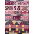 thumbnail image 1 of Ahgly Company Machine Washable Indoor Rectangle Industrial Modern Dusty Pink Area Rugs, 2' x 5', 1 of 7