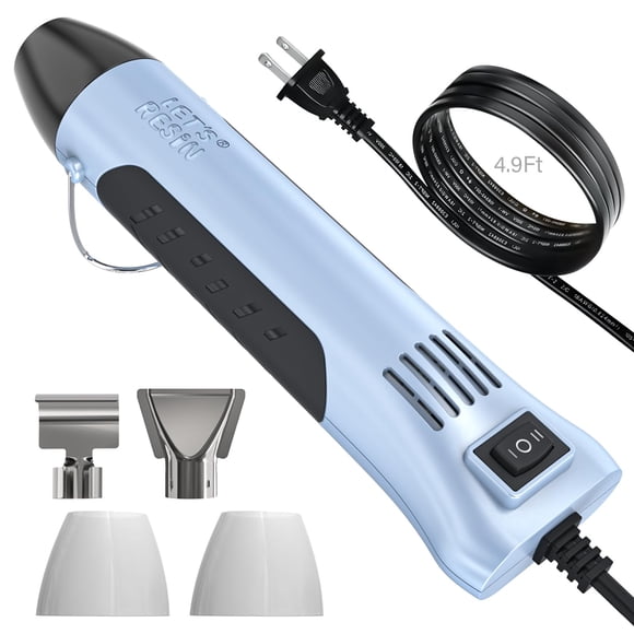 Pistola de calor LET'S RESIN de 350 W, calentamiento rápido, doble temperatura, con boquillas