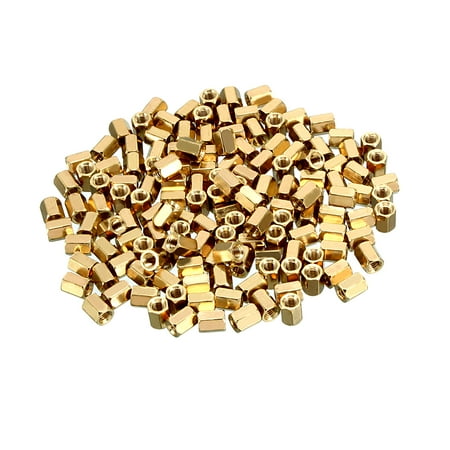

150pcs Brass Straight Female Thread Hex Standoff Spacer M3x5x6mm