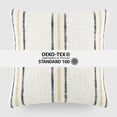 thumbnail image 5 of Noble Linens Yarn-Dyed Cotton Decor Throw Pillow in Framed Stripe Pattern, 5 of 8