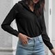 thumbnail image 5 of Camisa de manga larga de Color sólido informal a la moda para mujer, chaqueta, blusa, cárdigan con botones, camisa de manga larga, Tops Pompotops  FGAJ20773, 5 of 5
