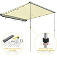 thumbnail image 5 of 6.6x8.2' Car Side Awning SUV Truck Vehicle Awning Rooftop Pull Out Tent Shelter PU2000mm UV50+ Shade SUV Outdoor Camping Travel Beige, 5 of 9