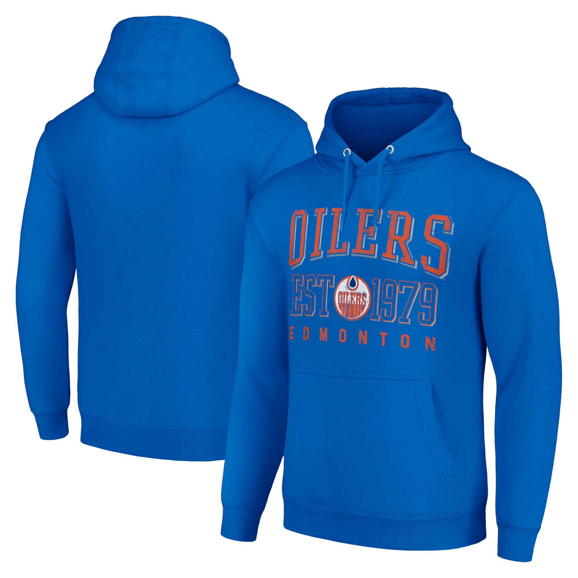 Men's Starter Royal Edmonton Oilers Retro Graphic Pullover Hoodie