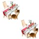 thumbnail image 4 of Advancent Camino de de Navidad Elk Snowman patrón bellamente manteles individuales a prueba de polvo mantel hogar fiesta boda lugar diseño Type1 NO1, 4 of 6
