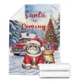 thumbnail image 2 of Santa is Coming Exotic Shorthair Merry Christmas Xmas Noel Truck Tree Cozy Fleece Blanket Cat Lover Kitten Owner Gifts Warm Soft Throw Blanket - 02023, 2 of 5