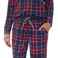 thumbnail image 4 of Nautica Womens Pajamas - Cozy Silky Fleece - 2 Piece Long Sleeve Winter Sleepwear Set for Women (Celebrate Plaid/Large), 4 of 6