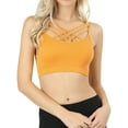 thumbnail image 2 of Women's Sleeveless Bustier Crop Top Cage Crisscross Cutout Bralette Bra Top (No Pad), 2 of 4