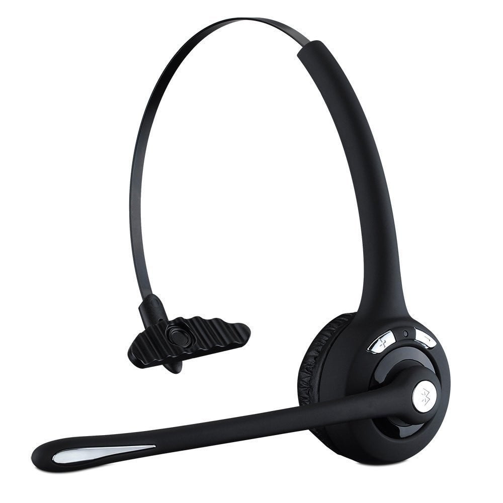 Bluetooth Headset – Trucker Bluetooth Headset, Wireless Headset With Microphone For PC, Bluetooth Headset With Microphone Noise Cancelling, For Cell Phones, Computer, Truck Drivers